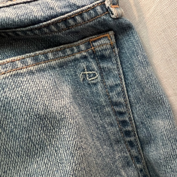 Rag & Bone Boyfriend Jean in Moss w/ Holes color sz 24 - Picture 11 of 11